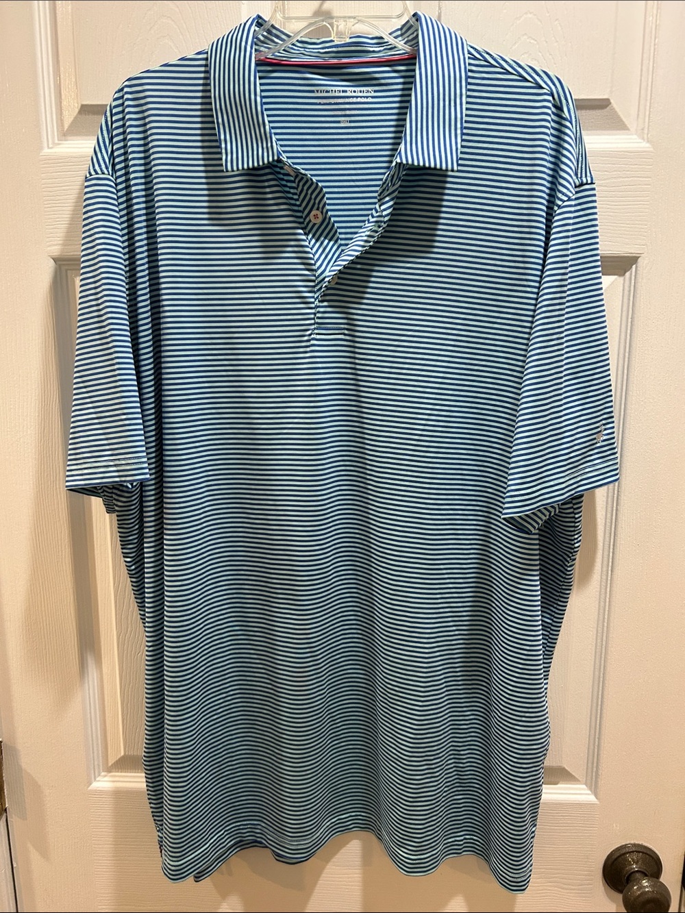 Classic Striped Polo Shirt - Blue/White